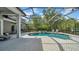 Enclosed pool and spa offers a relaxing retreat in the private backyard at 15507 Avocetview Ct, Lithia, FL 33547