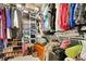 Spacious walk-in closet with plenty of storage space for clothes and accessories at 16905 Hawkridge Rd, Lithia, FL 33547