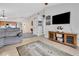 Open concept living room featuring modern furnishings and decor at 16905 Hawkridge Rd, Lithia, FL 33547