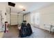 View of the garage interior featuring functional garage door with room for storage or activities at 3139 Corona Dr, Holiday, FL 34690