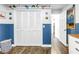 Bedroom with spacious closet and playful decor accents at 3629 Lake Breeze Dr, Land O Lakes, FL 34639