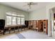 Bright bedroom with a ceiling fan at 412 20Th Ave, Indian Rocks Beach, FL 33785