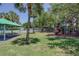 A community park featuring a playground, covered picnic area, a tennis court, and ample green space at 412 20Th Ave, Indian Rocks Beach, FL 33785