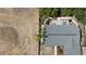 Aerial view of the home showing a large grey patio adjacent to the house at 612 Bryan Terrace Dr, Brandon, FL 33511