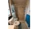 Bathroom with tiled walk-in shower, a toilet, and vanity with framed mirror at 612 Bryan Terrace Dr, Brandon, FL 33511