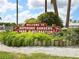 Community signage for Bayshore Gardens Park & Recreation with attractive landscaping at 6511 Georgia Ave, Bradenton, FL 34207