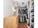 Walk-in closet with custom shelves and plenty of storage space for clothes, shoes and accessories at 6511 Georgia Ave, Bradenton, FL 34207