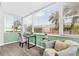 Bright sunroom featuring a sitting area, desk, and lots of natural light through the large windows with exterior views at 6800 20Th N Ave # 307, St Petersburg, FL 33710
