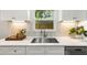 Kitchen sink underlit by lights showing white countertops, stainless steel appliances, and stylish decor at 722 61St S Ave, St Petersburg, FL 33705
