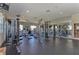 Well-equipped gym with modern fitness equipment, mirrors, and ample workout space at 9304 Lake Chase Island Way, Tampa, FL 33626