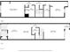 Detailed floor plan layout showcasing the spacious primary bedroom, open kitchen, and living room areas at 9628 Charlesberg Dr, Tampa, FL 33635