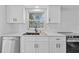 Stylish kitchen featuring a sleek sink, modern faucet, and white cabinetry at 1225 58Th N St # 204A, St Petersburg, FL 33710