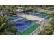 Aerial view of pickleball courts available for residents to enjoy at this amazing property at 13135 Empress Jewel Trl, Parrish, FL 34219