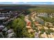 Beautiful aerial view of home, community, and surrounding wooded area and lakes at 17812 Arbor Greene Dr, Tampa, FL 33647