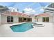 Gorgeous outdoor pool area featuring a private spa and a screened-in enclosure at 17812 Arbor Greene Dr, Tampa, FL 33647