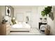 Bright and stylish bedroom with a walk-in closet, modern decor, and lots of natural light at 18465 Serene Lake Loop, Lutz, FL 33548