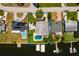Aerial view of the waterfront property showcasing the house, pool, and boat dock with gulf access at 263 87Th N Ave, St Petersburg, FL 33702