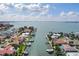 Expansive waterfront property featuring a private boat dock and stunning views of the tranquil bay and surrounding residences at 4333 48Th S Ave, St Petersburg, FL 33711
