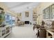 Bright living room featuring high ceilings and water views at 4333 48Th S Ave, St Petersburg, FL 33711