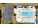 Overhead shot of the community pool and basketball court, highlighting amenities for residents at 5453 Suncatcher Dr, Wesley Chapel, FL 33545