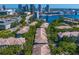 Picturesque aerial view of the condo community, bay, and Tampa skyline at 728 Seagate Dr, Tampa, FL 33602