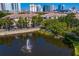 Beautiful aerial view of the condo community and pond, located near downtown at 728 Seagate Dr, Tampa, FL 33602
