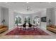 Elegant dining room featuring a large bay window that overlooks the backyard pool at 728 Seagate Dr, Tampa, FL 33602