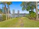 Scenic waterfront park with picnic benches, walking path, and lush landscaping near downtown at 728 Seagate Dr, Tampa, FL 33602