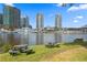 Serene waterfront park offering picnic tables, grassy areas, and views of the city skyline at 728 Seagate Dr, Tampa, FL 33602