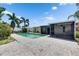 Backyard pool featuring brick-paved pool deck and screened-in lanai area at 12933 90Th Ave, Seminole, FL 33776