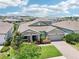 An aerial view showing the home's position in a neighborhood setting at 1741 Cherry Walk Rd, Lutz, FL 33558