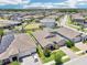 Aerial view of the home in a well-planned community with manicured lawns at 1741 Cherry Walk Rd, Lutz, FL 33558