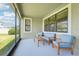 Cozy screened patio with comfortable seating and view of the outdoors at 1741 Cherry Walk Rd, Lutz, FL 33558