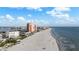 Panoramic aerial view of a sunny beach with resorts, condos, and the Gulf of Mexico at 17960 Gulf Blvd # 225, Redington Shores, FL 33708