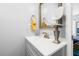Bathroom featuring a modern vanity with decorative fixtures and ample counter space at 2134 6Th N Ave, St Petersburg, FL 33713