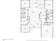 Detailed first floor plan illustrating the layout of the home, including the living room, kitchen, and bedrooms at 2803 130Th E Ave, Parrish, FL 34219