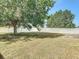 Spacious, fully-fenced backyard featuring a mature tree and ample lawn area, offering privacy and room to play at 36144 Markree Castle Ave, Dade City, FL 33525
