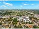 An aerial view highlights a vibrant cityscape blending residential and commercial areas with lush greenery at 3914 W Cleveland St, Tampa, FL 33609