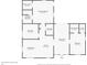 Detailed floor plan showcasing the layout of the home, including bedrooms, living room, and kitchen at 3914 W Cleveland St, Tampa, FL 33609