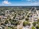 Expansive aerial view of a neighborhood with tree-lined streets and a clear blue sky at 4100 1St S Ave, St Petersburg, FL 33711