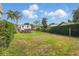 Fenced backyard with large grassy area features above ground pool at 4100 1St S Ave, St Petersburg, FL 33711