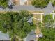 Aerial view of property showcasing its location amidst lush greenery and neighboring homes at 4124 W San Juan St, Tampa, FL 33629
