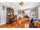 Warm and inviting living room with hardwood floors, decorative accents, and ample natural light at 4124 W San Juan St, Tampa, FL 33629