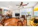 Spacious living room features hardwood floors, ceiling fan, and comfortable seating at 4124 W San Juan St, Tampa, FL 33629
