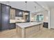 Gourmet kitchen with a large center island and luxury appliances at 4224 W Corona St, Tampa, FL 33629