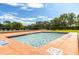 Wading pool with brick trim, perfect for relaxing and cooling off on sunny days at 4306 La Mora Ct, Tampa, FL 33611