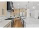 Modern kitchen featuring a large island, stainless steel appliances, and sleek countertops at 500 E Davis Blvd, Tampa, FL 33606