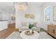 Bright living room featuring a decorative chandelier and modern decor at 500 E Davis Blvd, Tampa, FL 33606