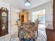 A view of the dining room and into the kitchen and study at 5100 Aragon S Way, St Petersburg, FL 33705