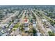 Neighborhood aerial view showing the home's location among tree-lined streets and other residences at 5877 33Rd N Ave, St Petersburg, FL 33710